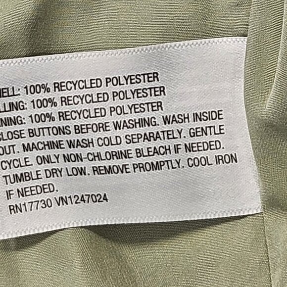 Original Use Men's Quilted Mid Weight Jacket Olive Green Size XXL Snap Button Up - Picture 10 of 11